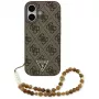 Guess 4G Strap Triangle Logo MagSafe Capa para iPhone 17 castanho