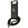 Guess 4G Big Logo Cord Stap Crossbody Capa para iPhone Air, preto