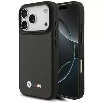 Capa MagSafe BMW M Kevlar Matt para Apple iPhone 17 Pro preta