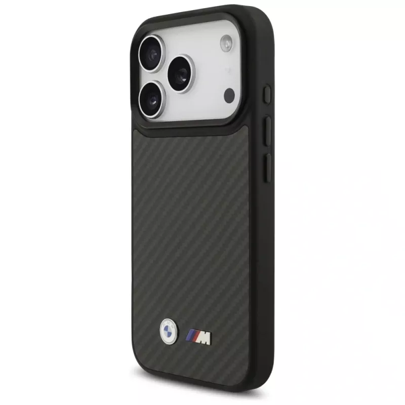 Capa MagSafe BMW M Kevlar Matt para Apple iPhone 17 Pro preta