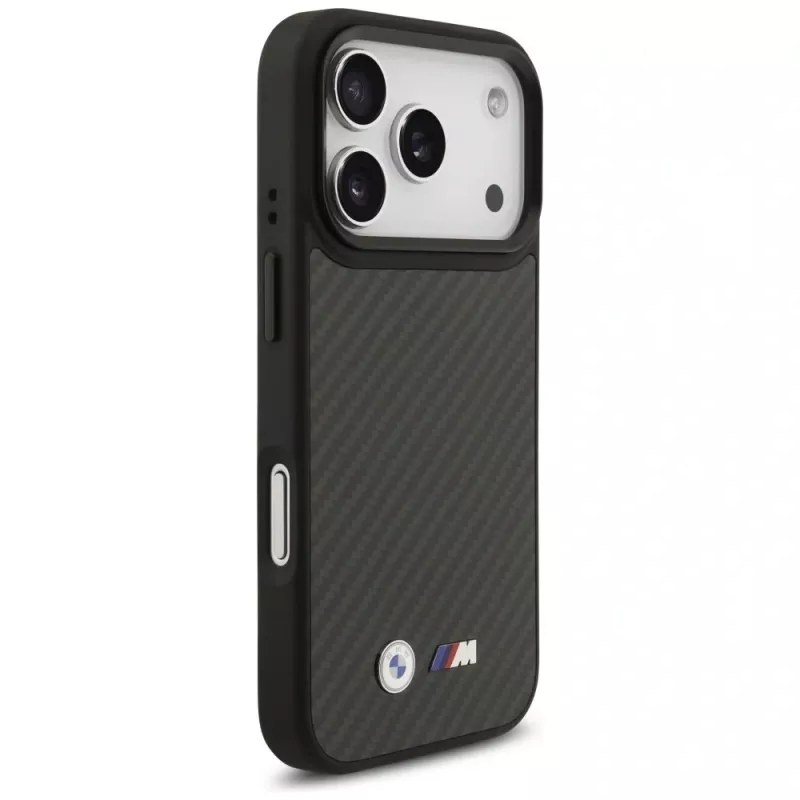 Capa MagSafe BMW M Kevlar Matt para Apple iPhone 17 Pro preta