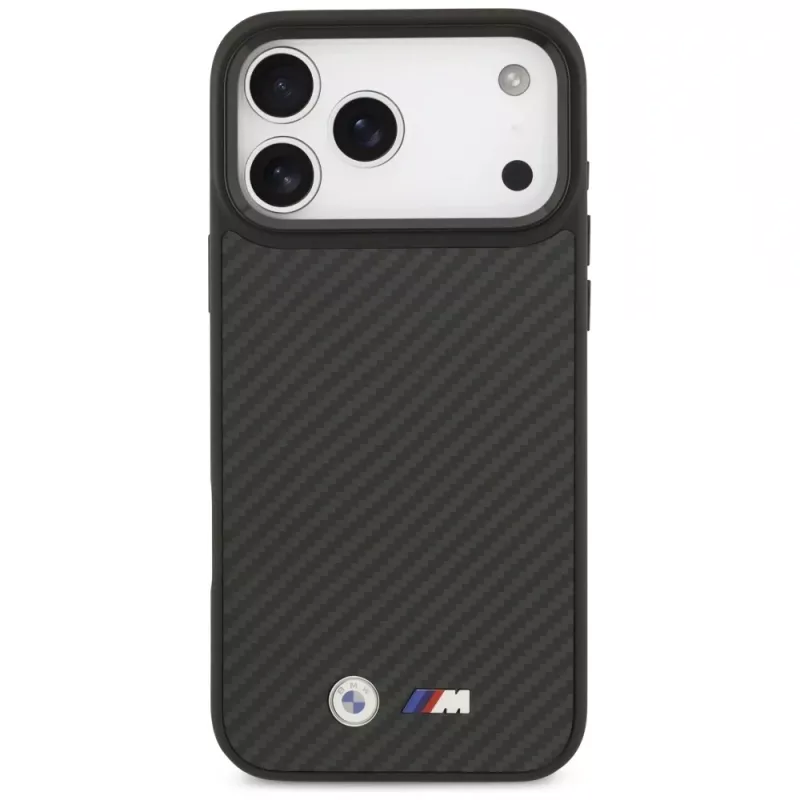 Capa MagSafe BMW M Kevlar Matt para iPhone 17 Pro Max preta