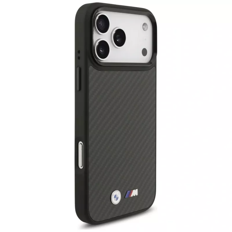 Capa MagSafe BMW M Kevlar Matt para iPhone 17 Pro Max preta
