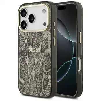 Capa MagSafe Guess Python Pattern para iPhone 17 Pro castanha