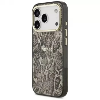 Capa MagSafe Guess Python Pattern para iPhone 17 Pro castanha