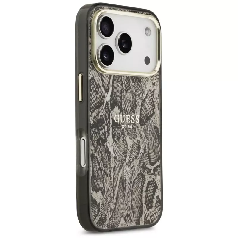 Capa MagSafe Guess Python Pattern para iPhone 17 Pro castanha