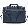 Mala mensageiro para portátil BMW Nylon com logótipo metálico, azul-marinho, 16 polegadas