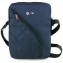 Bolsa de ombro BMW Nylon com bolsos e Metal Logo, 10 polegadas, azul-marinho