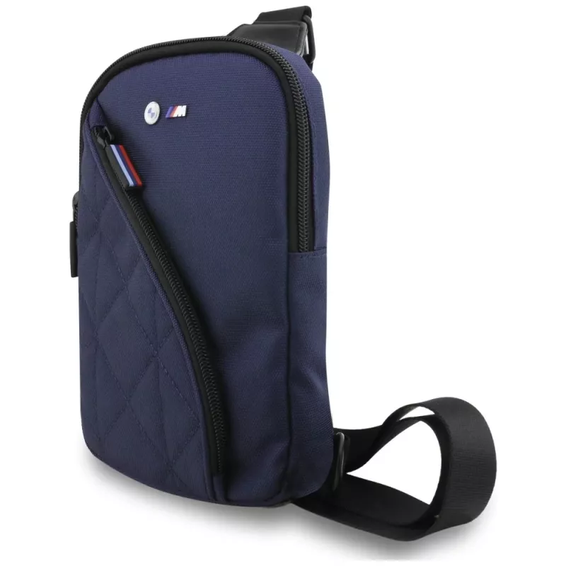 Bolsa de telemóvel crossbody BMW Nylon Pocket & Metal Logo Navy Blue