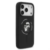Capa de silicone KARL LAGERFELD Karl & Choupette Ring MagSafe para Apple iPhone 17 Pro preto