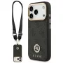 Capa MagSafe Guess 4G Strass Logo & Big Strap Metal Buttons para iPhone 17 Pro preto