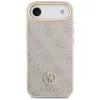 Capa MagSafe Guess 4G Strass Logo & Big Strap Metal Buttons para iPhone Air - rosa