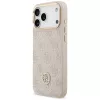 Capa MagSafe Guess 4G Strass Logo & Big Strap Metal Buttons para Apple iPhone 17 Pro Max rosa