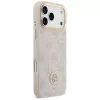 Capa MagSafe Guess 4G Strass Logo & Big Strap Metal Buttons para Apple iPhone 17 Pro Max rosa