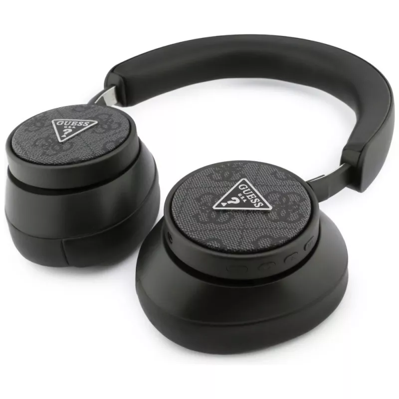 Auscultadores Bluetooth over-ear Guess 4G Triangle Logo Wireless com ENC, Bluetooth 5.4, preto