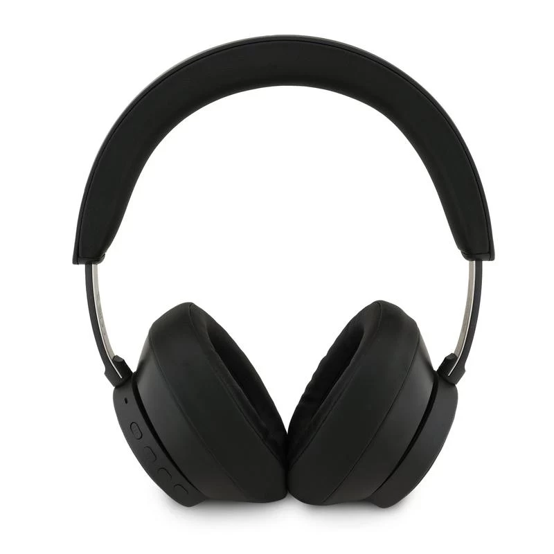 Auscultadores Bluetooth over-ear Guess ENC Saffiano Triangle Logo preto