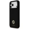 Capa MagSafe Guess Silicone Logo Strass 4G para iPhone 17 Pro Max preto
