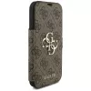 Capa tipo livro Guess Book 4G Metal Logo para Apple iPhone 17 Pro, castanho