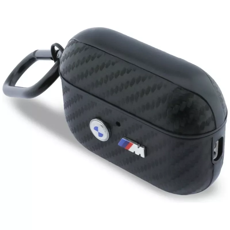 Capa protetora BMW Carbon Metal Logo para Apple AirPods Pro 3, preto