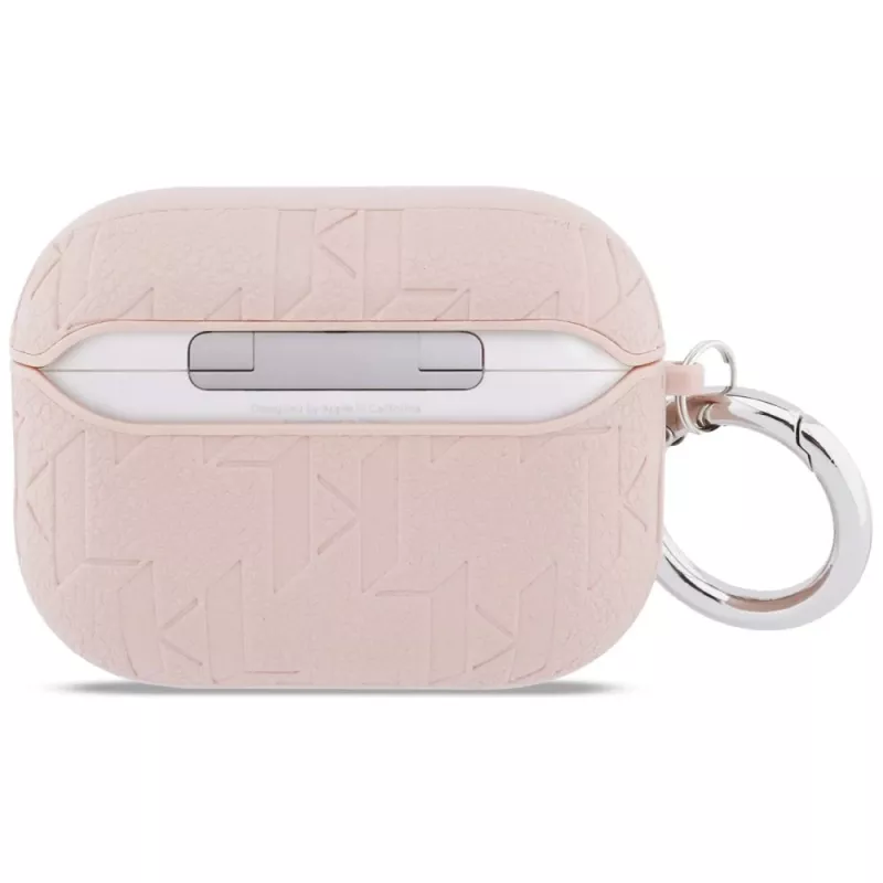 Capa KARL LAGERFELD Monogram Karl Head para AirPods Pro 3, rosa