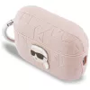 Capa KARL LAGERFELD Monogram Karl Head para AirPods Pro 3, rosa