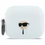 Capa KARL LAGERFELD Silicone Karl Head 3D para AirPods Pro 3, branco