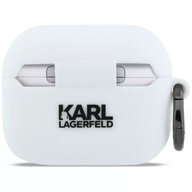 Capa KARL LAGERFELD Silicone Karl Head 3D para AirPods Pro 3, branco