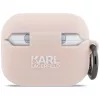 Capa de silicone Karl Lagerfeld Choupette Head 3D para AirPods Pro 3, rosa