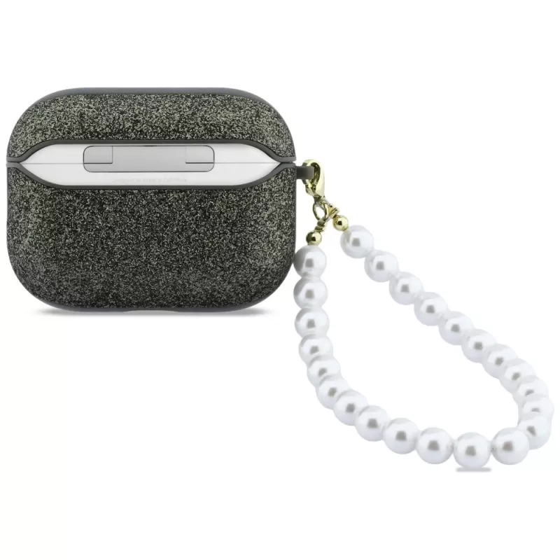 Capa Guess Glitter Pearl Strap para AirPods Pro 3, caqui