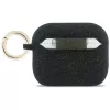 Capa de silicone Guess Glitter Ring para AirPods Pro 3, preto