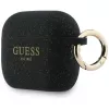 Capa de silicone Guess Glitter Ring para AirPods Pro 3, preto