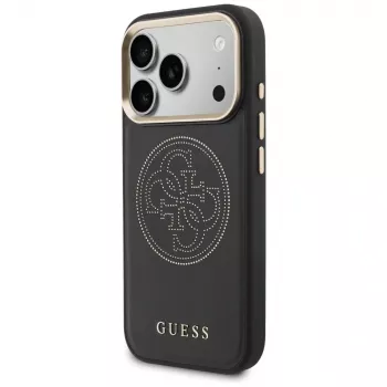 Capa Guess Perforated 4G MagSafe para iPhone 17 Pro, preto