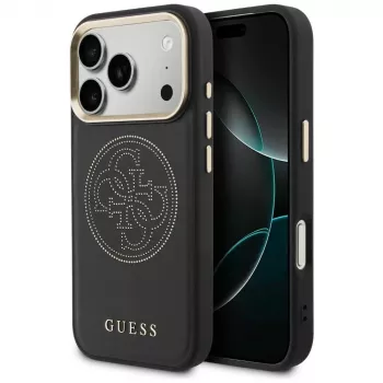 Capa Guess Perforated 4G MagSafe para iPhone 17 Pro Max, preto