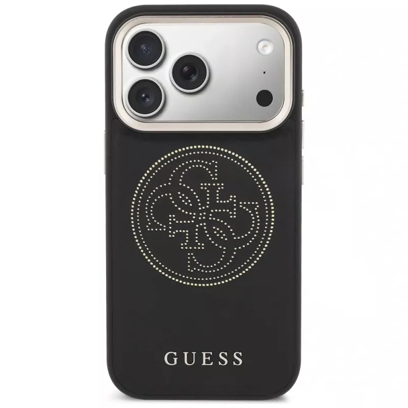 Capa Guess Perforated 4G MagSafe para iPhone 17 Pro Max, preto