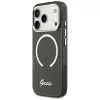 Capa Guess IML Script Metal MagSafe para Apple iPhone 17 Pro, preto