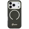 Capa Guess IML Script Metal MagSafe para Apple iPhone 17 Pro, preto
