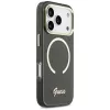 Capa Guess IML Script Metal MagSafe para Apple iPhone 17 Pro, preto