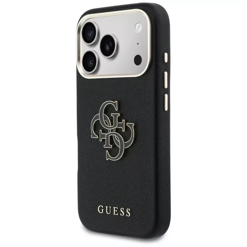 Capa traseira Guess FW Resin Logo para Apple iPhone 17 Pro, preto