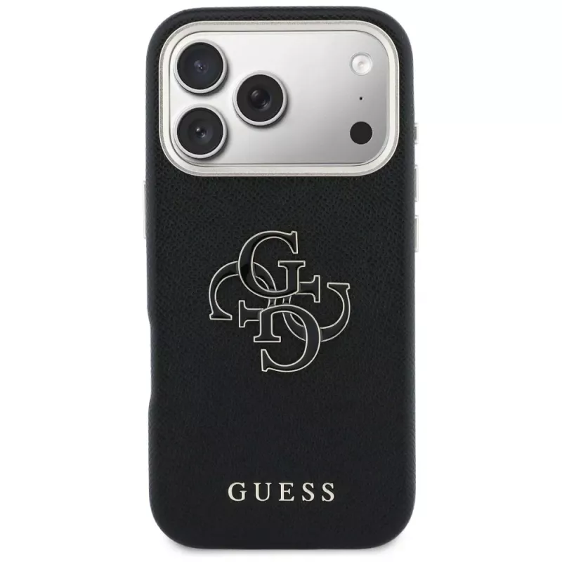 Capa traseira Guess FW Resin Logo para Apple iPhone 17 Pro, preto