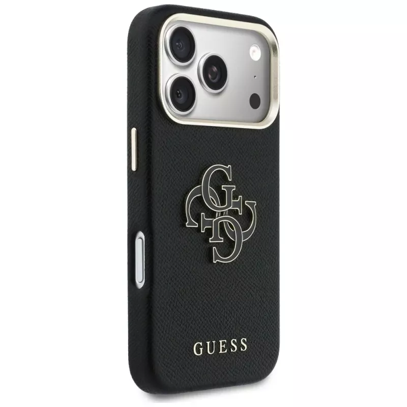 Capa traseira Guess FW Resin Logo para Apple iPhone 17 Pro, preto