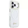 Capa Guess IML Gradient Script Metal MagSafe para Apple iPhone 17 Pro, branco