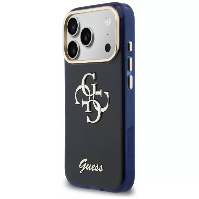 Capa Guess IML 4G Script Metal para Apple iPhone 17 Pro - azul