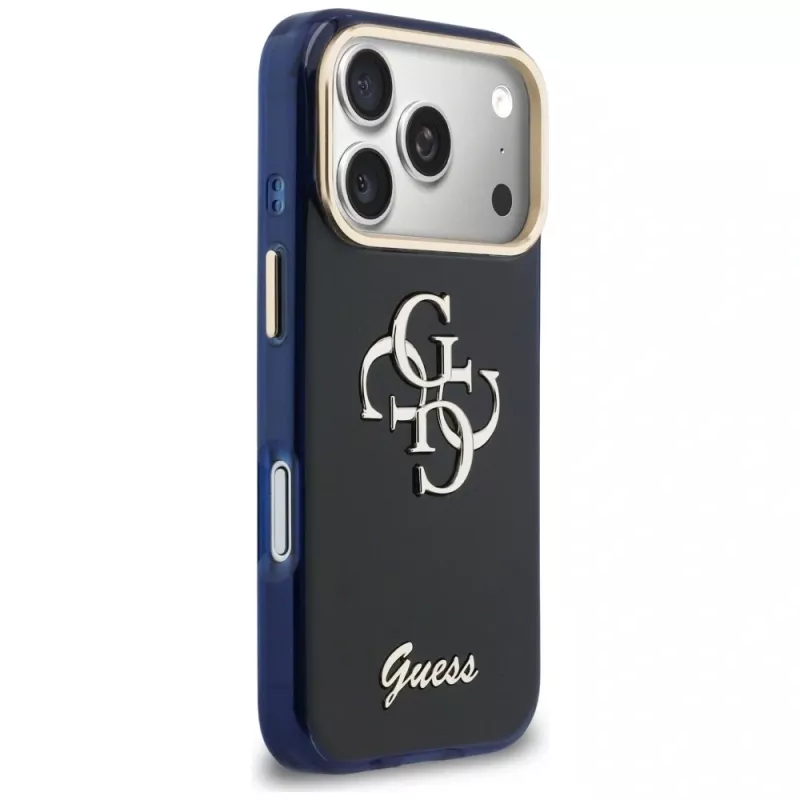 Capa Guess IML 4G Script Metal para Apple iPhone 17 Pro - azul