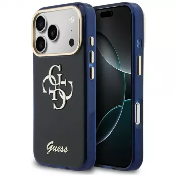 Capa Guess IML 4G Script Metal para Apple iPhone 17 Pro Max - azul