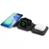 Carregador sem fios Guess 4G - estação de carregamento por indução MagSafe 3 em 1 para iPhone, AirPods e Apple Watch 15W (preto)