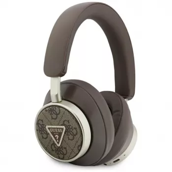 Auscultadores Guess 4G Triangle Logo Bluetooth 5.4 on-ear com ENC - castanho