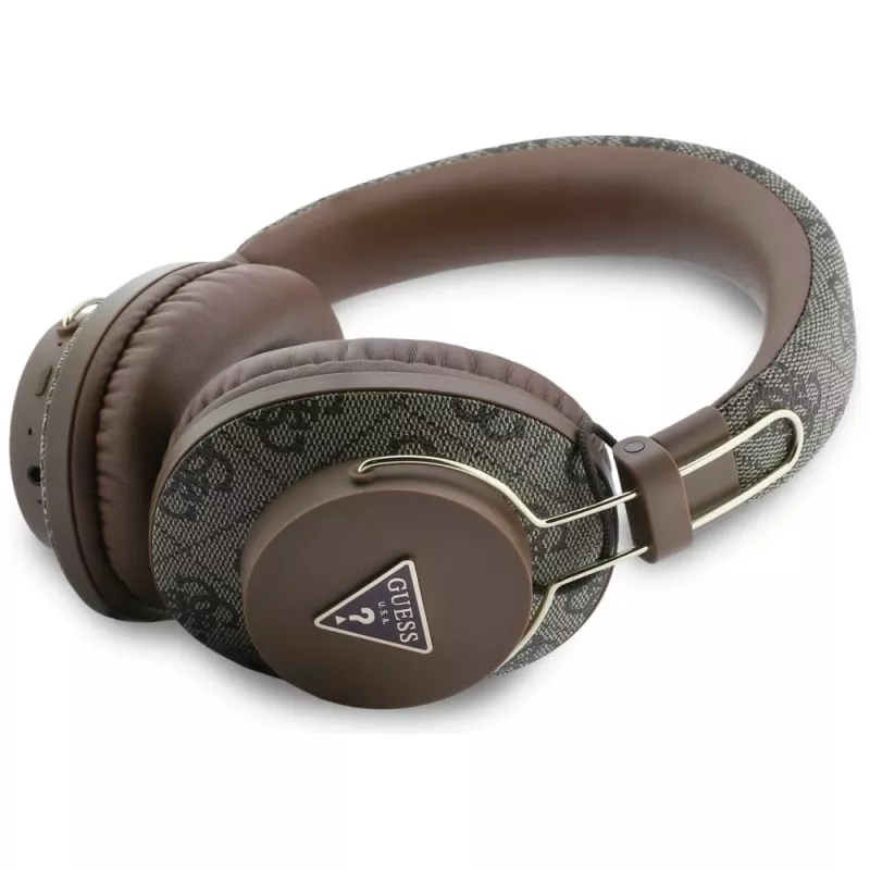 Auscultadores Guess Triangle Logo Bluetooth ENC over-ear castanho