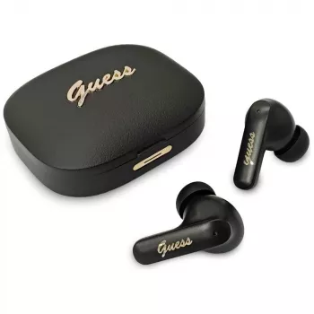 Auscultadores TWS Guess Script Metal preto