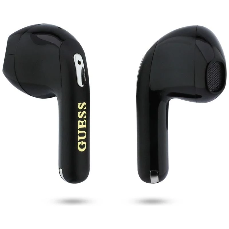 Auscultadores TWS Bluetooth Guess Gold Line Triangle com estojo de carregamento (preto)