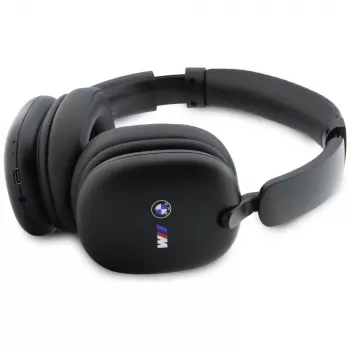 Auscultadores BMW over-ear Bluetooth com logótipos impressos, preto